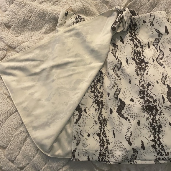 Ruby & Jenna Snakeskin Tie Up Skirt - Picture 2 of 3